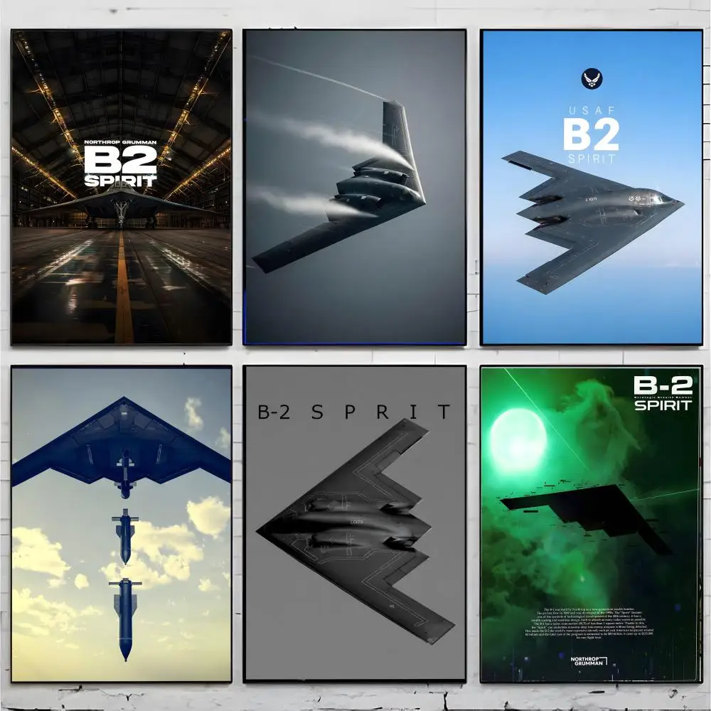 bomber military aircraft B-B2 Spirit Poster Superior Home Space Pub Indoor Decorative Art & Home Decor