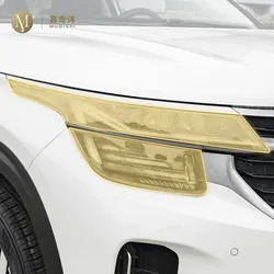 MUQSHI Pre cutting Car Exterior Headlights PPF transparent protective film TPU scratch resistant film For Kia Seltos 2023-2024