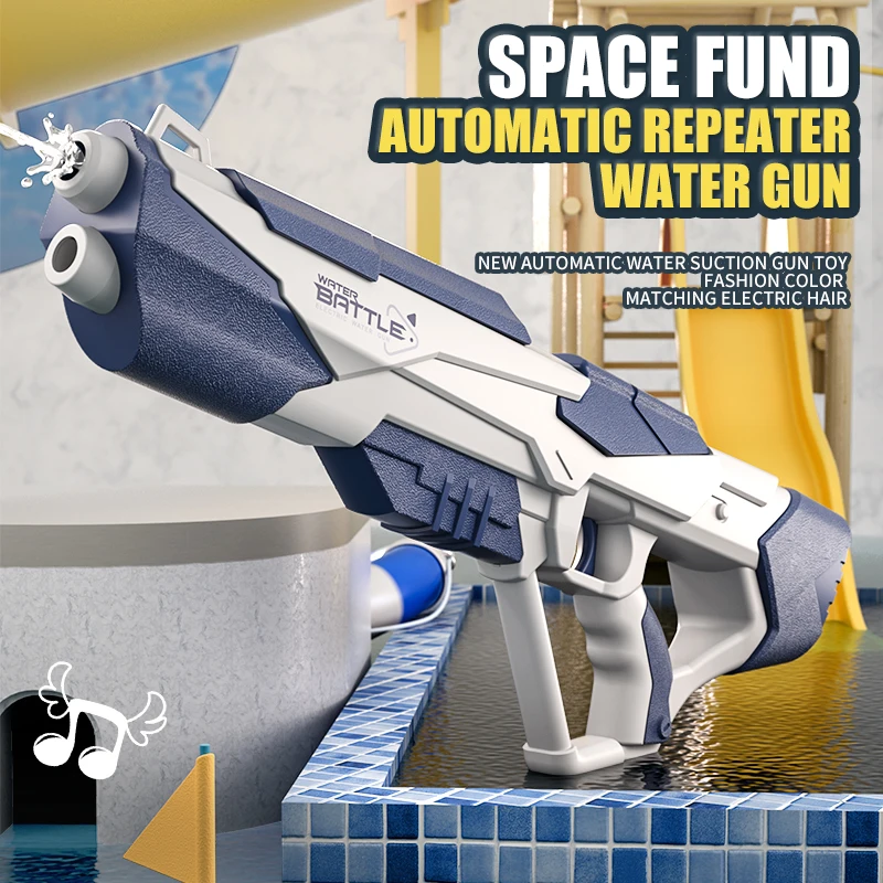 Pistola de agua eléctrica para niños, juguete con ráfagas de alta presión, carga fuerte, rociador automático de agua, pistolas de juguete