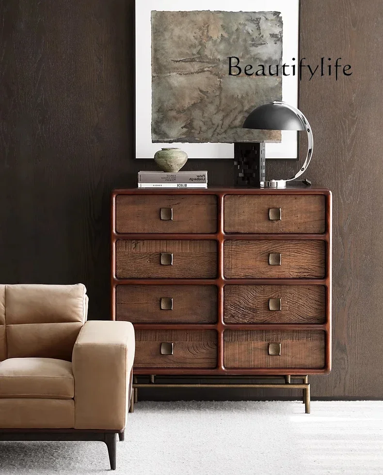 

Nordic vertical cabinet, chest cabinet, American industrial style, living room storage, retro replica cabinet against the wall