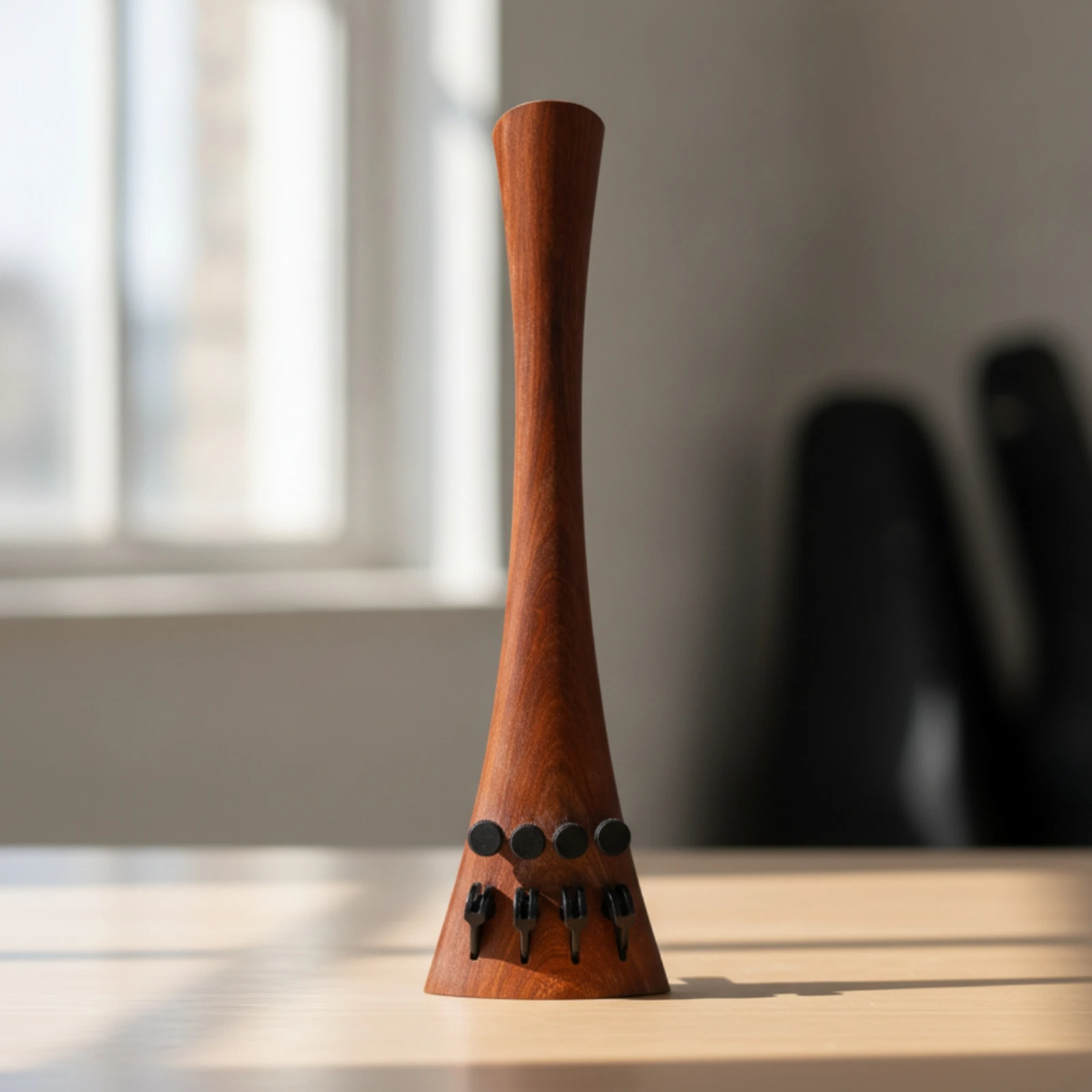 Cello Tailpiece with Fine Tuners Rosewood Cello Tailpiece String Instrument Part Built-in Accessory Easy Installation