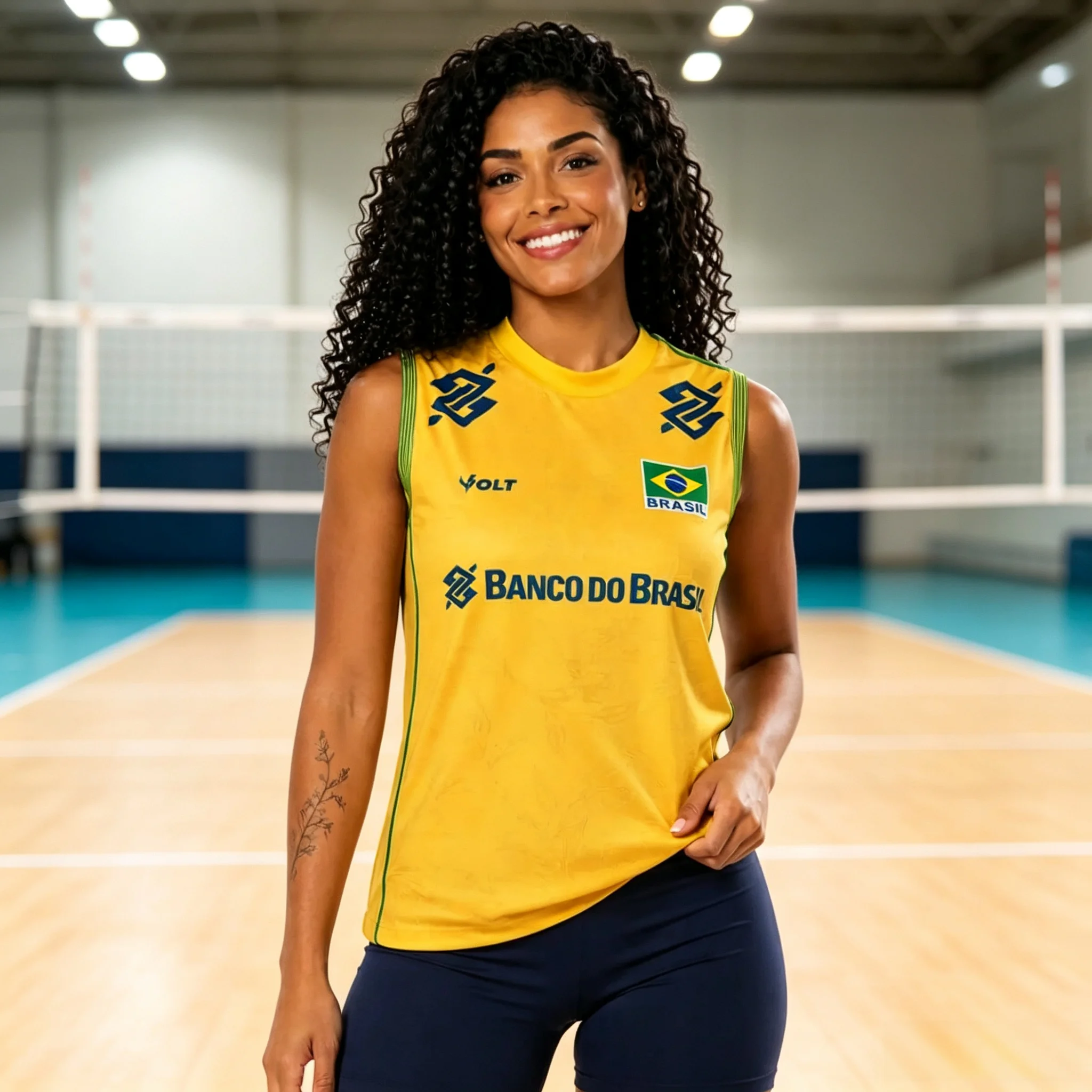 Brasilien Volleyball Ärmelloses Trikot Atmungsaktives Sport-Tanktop Y2K Streetwear Sportliche Freizeitweste Familien-Partnerlook-Kleidung – Detail 5