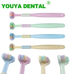 Brosse à dents à poils souples à trois côtés pour enfants, livres de blanchiment des dents, brosse à dents domestique, outils de soins bucco-dentaires