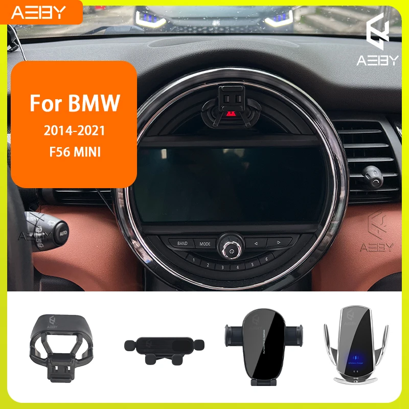 Für BMW MINI F56 2014-2021 Handyhalterung Auto-Mobiltelefon-Halterung Spezielle Fixierte Halterung Basis Kabellose Ladestation Innenraum