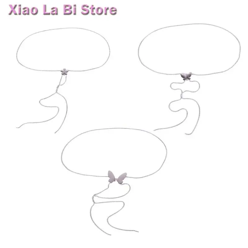 

XXFD Stylish Adjustable Length Metal Waist Jewelry With Delicate Butterfly Design For Everyday Or Party Wear