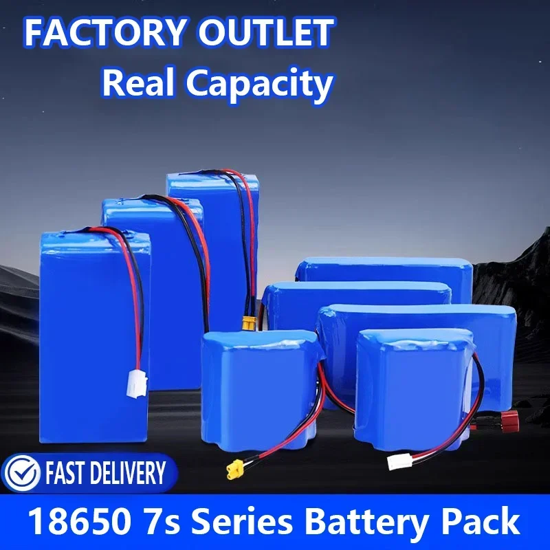 7S3P 24V 3/6/9/12/15/18 Rechargeable Batteries 29.4V Lithium Battery Pack Wheelchair Battery 7s6p Battery Pack for Bicycle