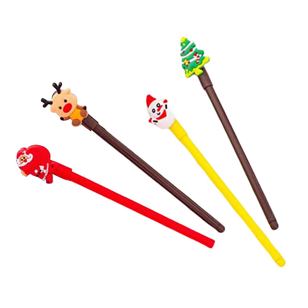 

20 шт., рождественские гелевые ручки, мультяшный дизайн, гладкие чернила для детей, студентов, школьные милые гелевые ручки, набор праздничных подарочных канцелярских принадлежностей