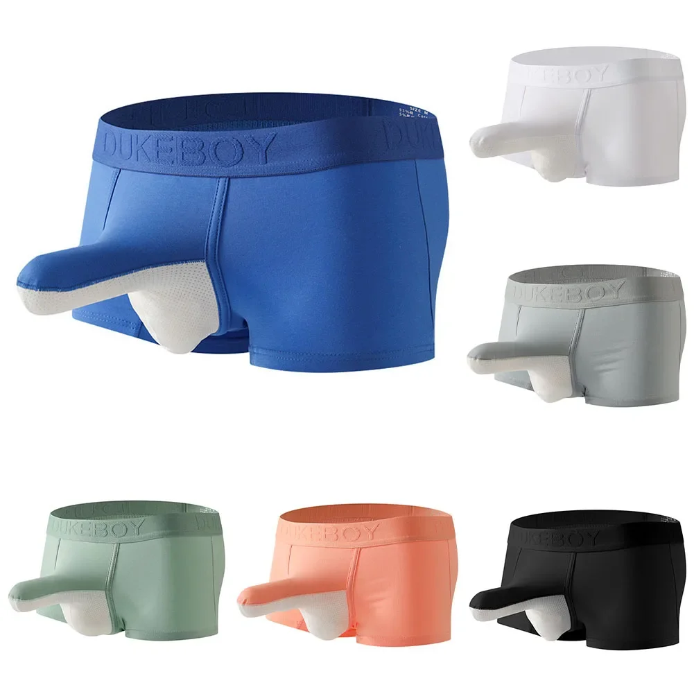 

Mens Breathable Mid-waist Enhancing Boxer Shorts Breathable Comfortable Underpants Gay Sissy Pouch Briefs Seamless Underwear
