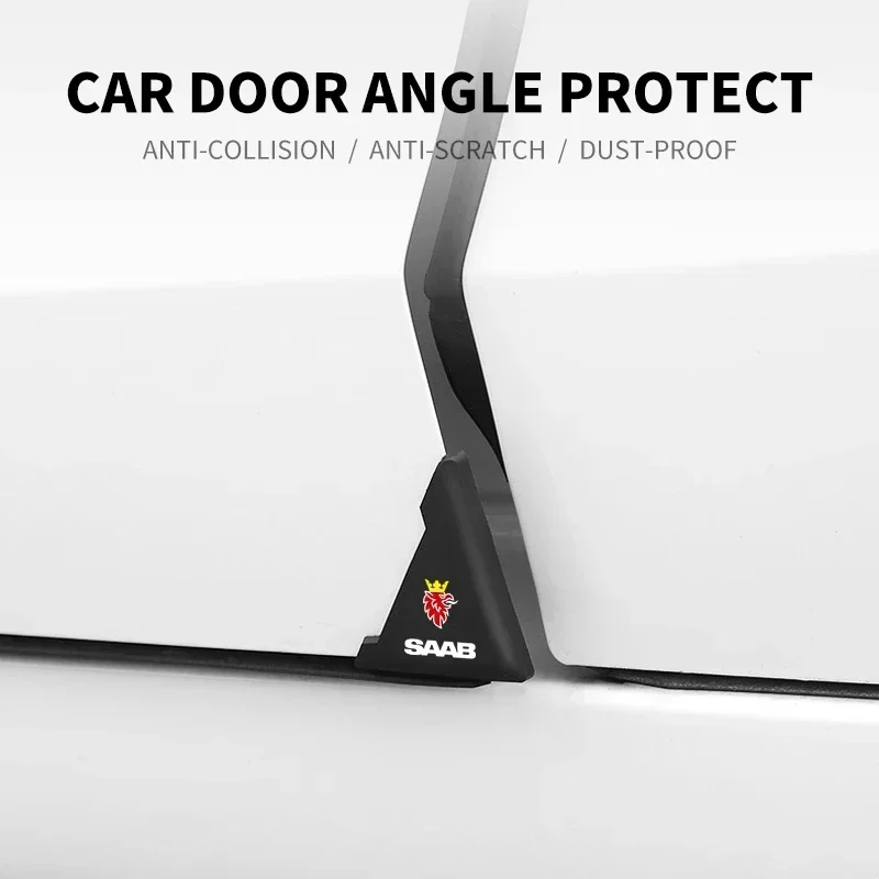 2pcs Car Door Corner Silicone Anti-Scratch Anti-bump Protection Stickers For SAAB 9-3 9-5 93 9000 900 9-7 428 600 99 9-X 97X 92