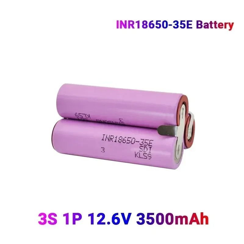 3S1P 3S2P 4S1P~5S2P 6S1P 18650-35E battery pack custom 18650-35E battery welding 3500mAh / 7000mah battery pack 7.4V to 25.2v