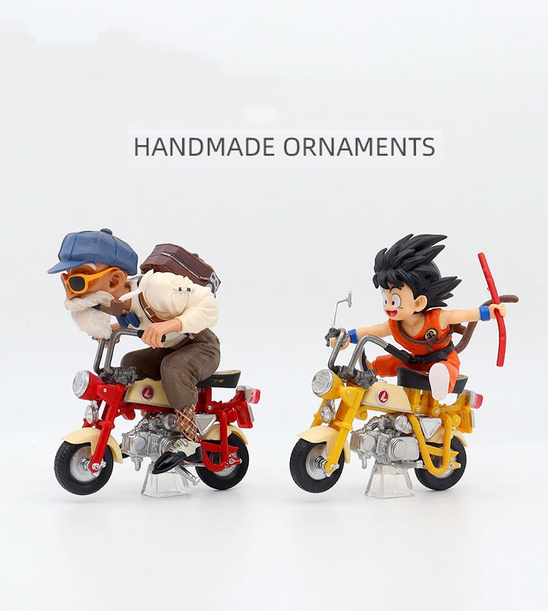 HOT 13cm Dragon Ball Z Anime Figur Son Goku Master Roshi Lokomotiven PVC Action Kame Sennin Motorrad Spielzeug für Kinder Geschenke – Detail 1