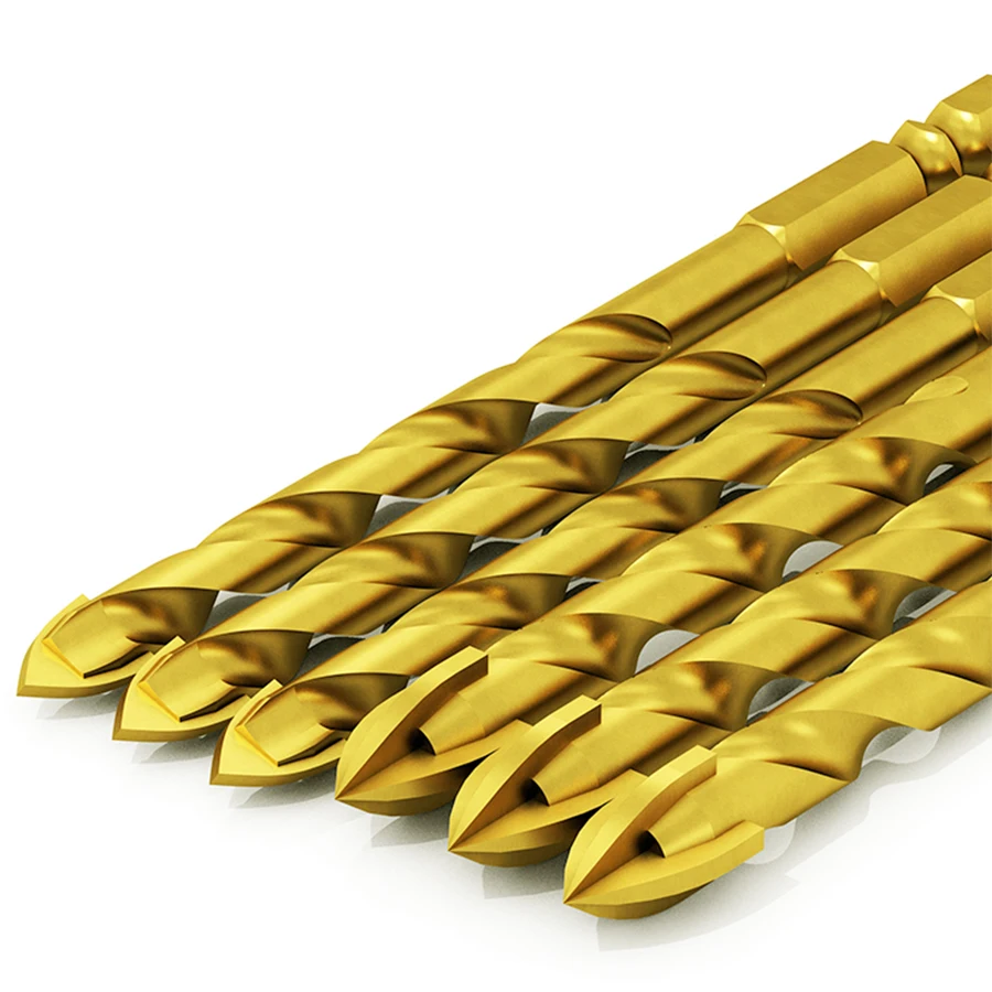 Triangle drill bit 6mm 8mm 10mm 12mm all-ceramic glass concrete cement wall hand electric drill tile punch twist drill turn head