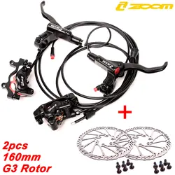 ZOOM MTB 4 Piston Hydraulic Disc Brake 160mm Float Rotors Bicycle Oil Brake Set Electric Bike Scooter Hydraulic Disc Brake Set