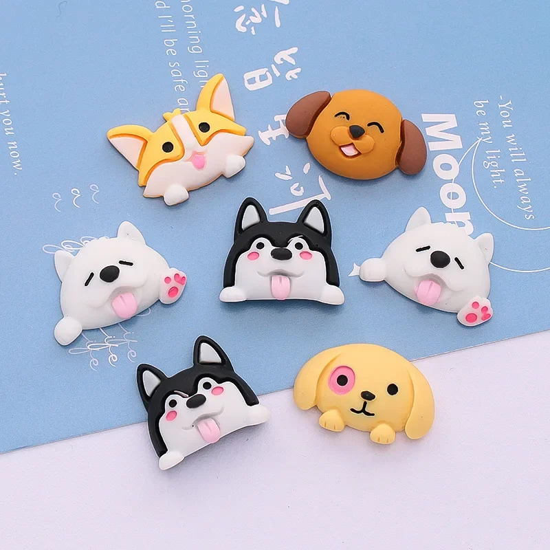 Cartoon Puppy Cream Glue for Mobile Phone Case, DIY Material Package, Handmade Hair Accessories, Resin Patch, New, 1Pc