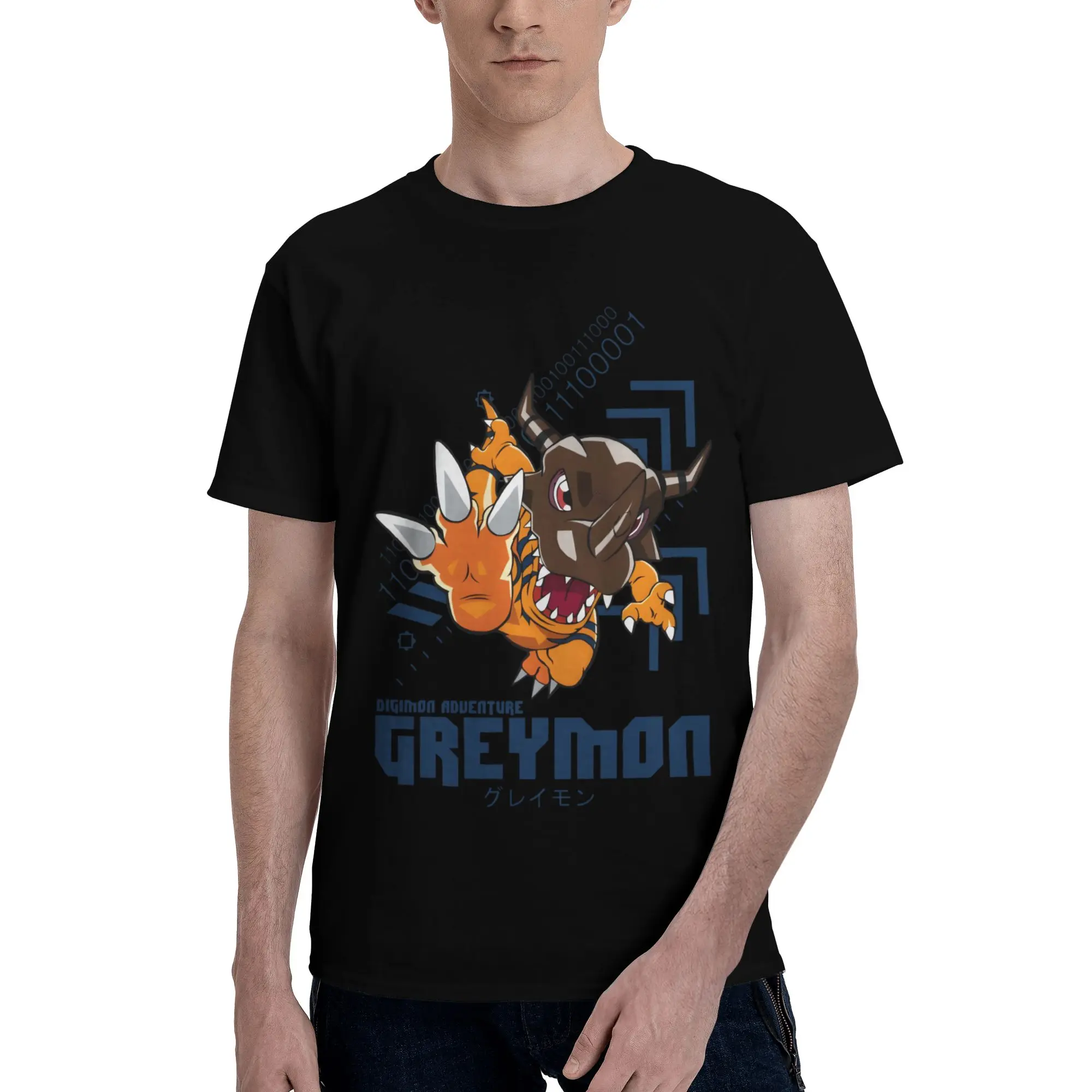Digimon 32 Graphic 100% Cotton T-Shirt Bandai Tees Tops For Men