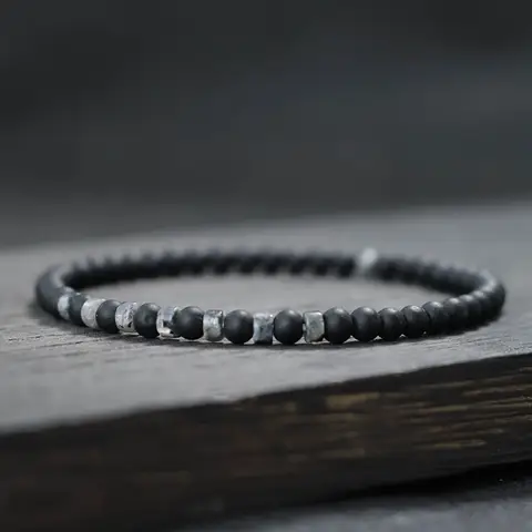 패션 망 팔찌 자연 호랑이 눈 황제 작은 돌 4mm 비즈 Braclet 옴므 액세서리 보헤미아 비치 쥬얼리 Pulsera