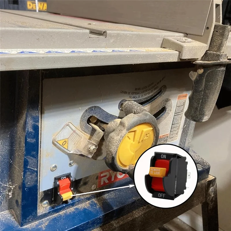 

AT19-SW7B Aftermarket Переключатель настольной пилы (2 шт.))-для Ryobi для номеров моделей Delta 489105-00, 1343758 Тумблер