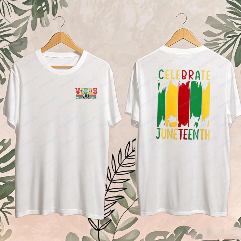 Juneteenth Vibes 1865 Cultural Pride Shirt for Men Women African Flag Graphic Tee Empowering Black Lives Juneteenth Celebration