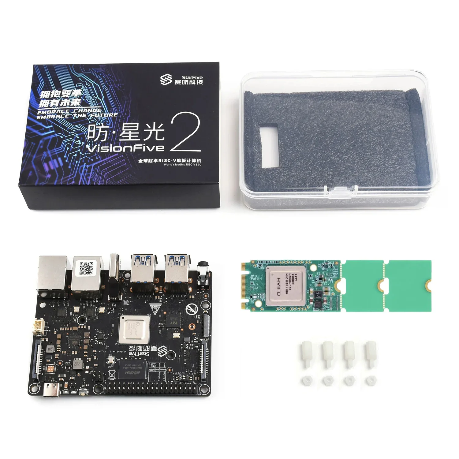 VisionFive2 8GB WiFi AI Kit RISC-V Single Board Computer StarFive JH7110 Processor With Integrated 3D GPU Raspberry Pi 5