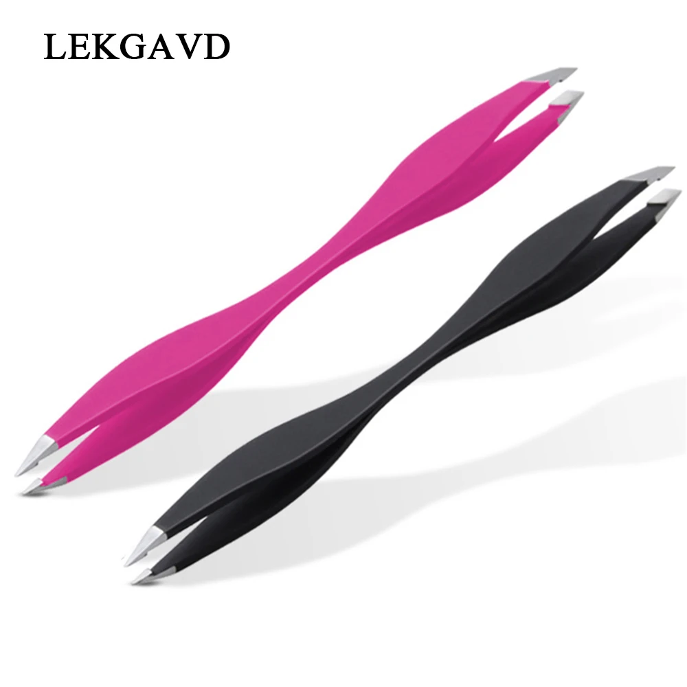 1pcs Tweezers Rose Double Ends Eyebrow Tweezer Anti-Static Eyelash Extension Lift Curl Beauty Makeup Tools Dropshipping