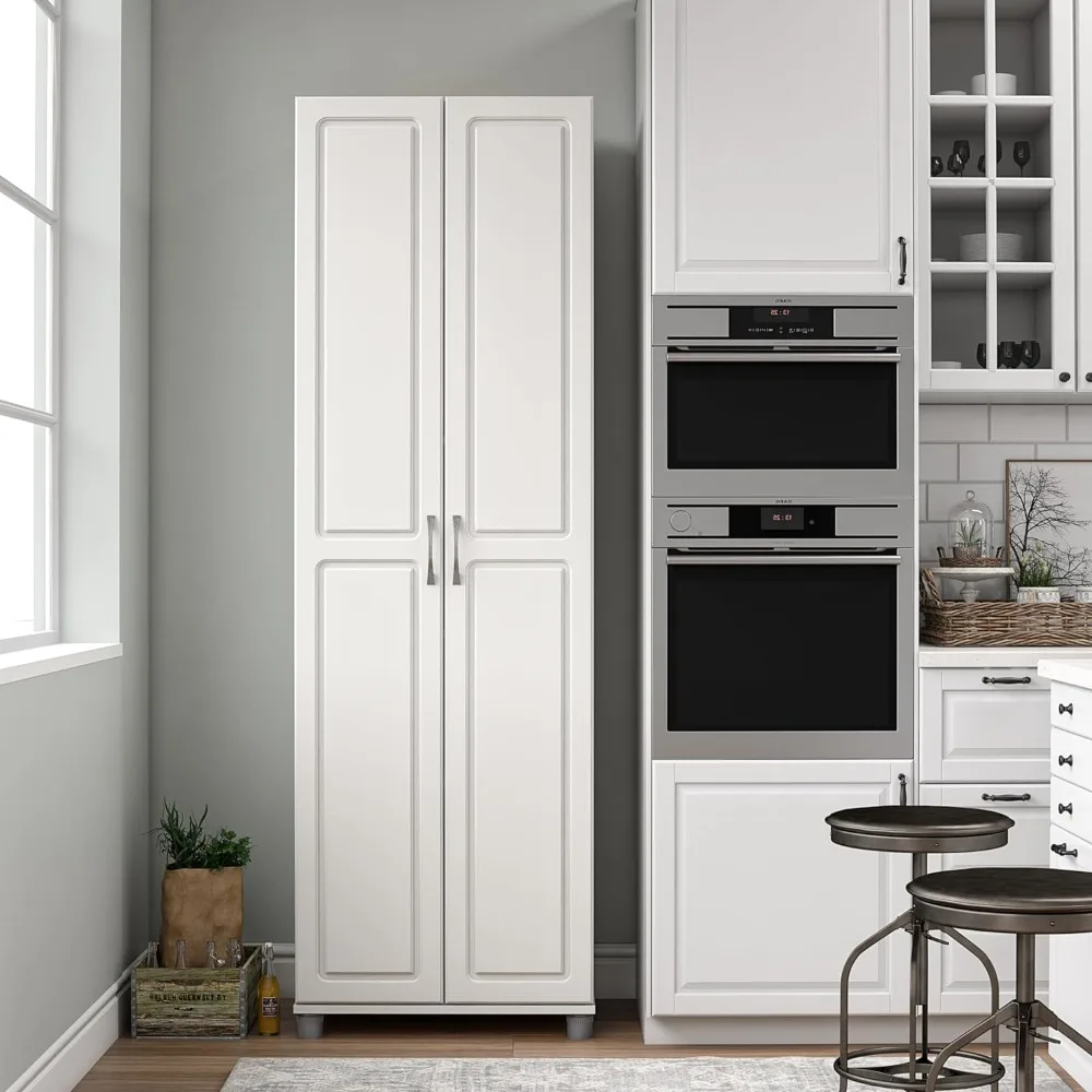 

Kitchen cabinets, living room cabinets, multi-purpose lockers，24" Cabinet in White