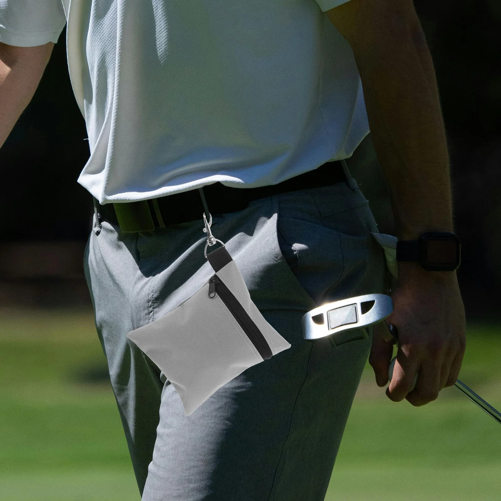 

2Pcs Golf Accessory Bag Lightweight Multifunctional Waist Pouch Compact Organizer Nylon Golf Ball Tee Holder Travel Case