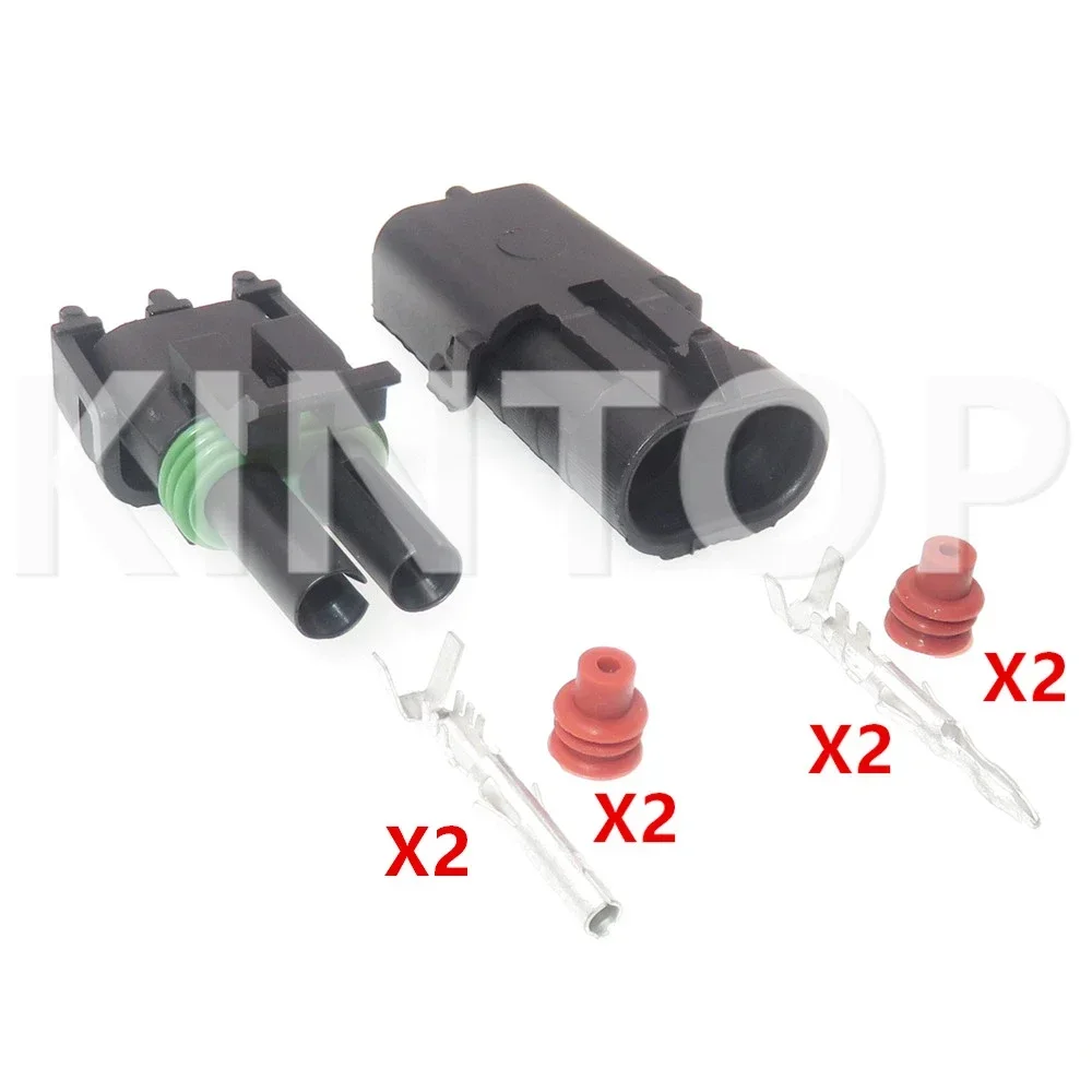 1 Set 2 Pins 12010973 Automotive Male Female Docking Plug With Wires AC Assembly 12015792 Auto Adapter Car Waterproof Socket - Detail 1