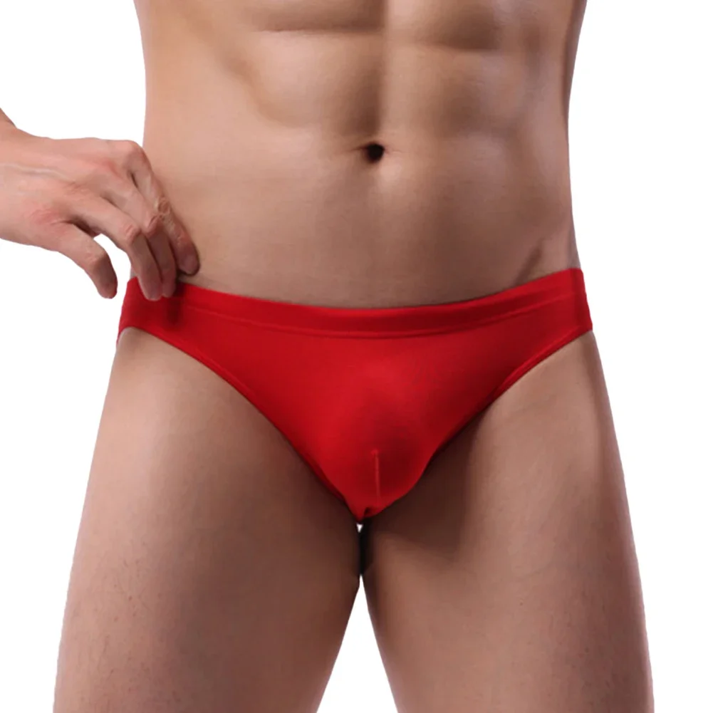 Mens Sexy U Convex Pouch Briefs Cotton Skin-friendly Underpants Lingerie Low Rise Elastic Waistband Panties Underwear Bikini