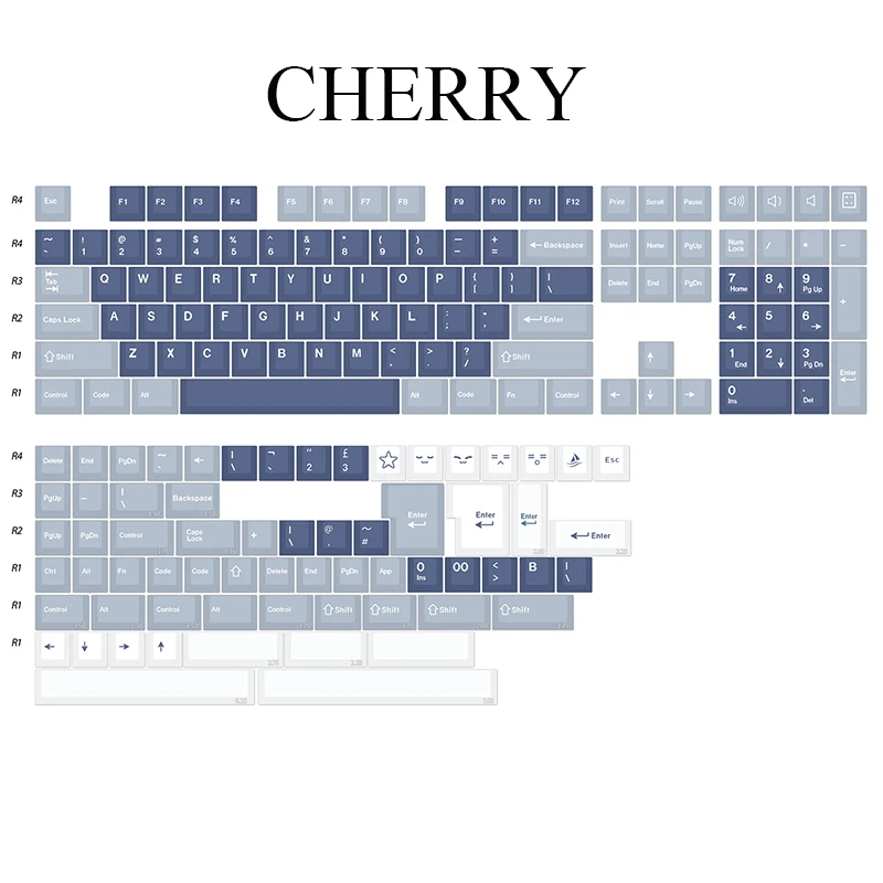 Design GMK 173 Key Clong MX Switch Personalized Minimalist PBT Double Shot Keycap CHERRY Profile Keycap For Mechanical Keyboard