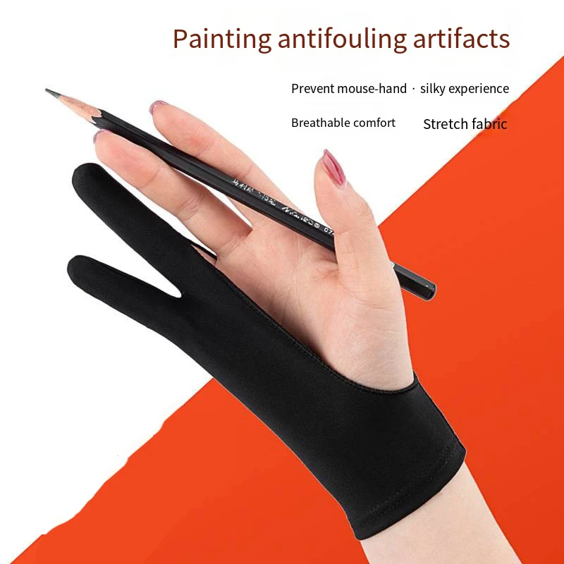 Two-Finger Hand Painting Gloves For Apple IPad Tablet Digital Board Screen Touch Drawing Anti-fouling Oil Painting Art Supplie