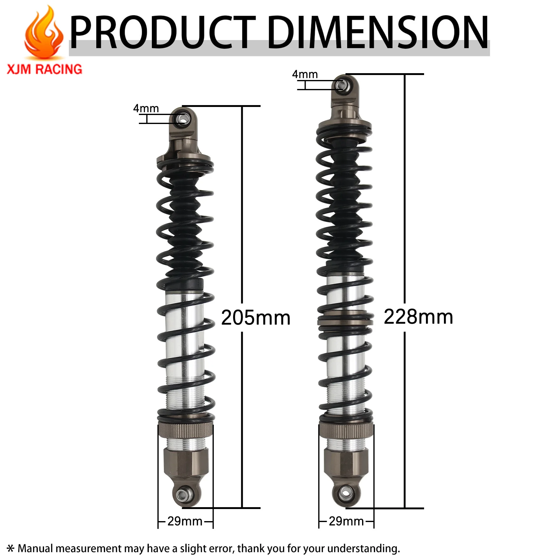 Cnc 6Mm Legering Voor En Achter Schokdemper Set Voor 1/5 Hpi Baja 5b Rc Auto Onderdelen