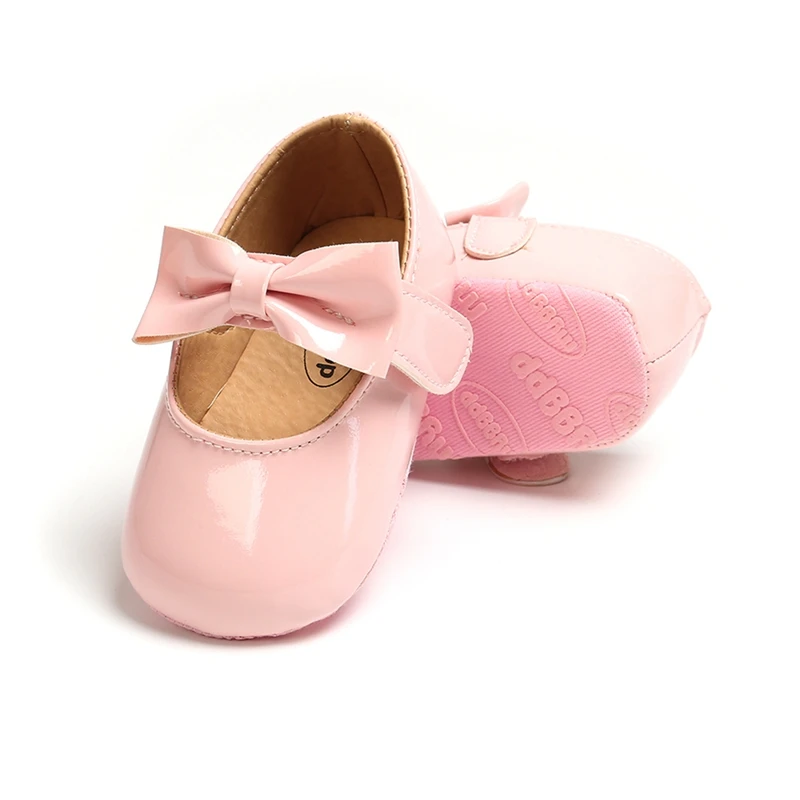 Chaussures classiques à nœud papillon pour bébé fille, souliers pour enfant, nouveau-né, princesse, antidérapant, décontracté, doux, respirant, CPull, 0 à 18 mois