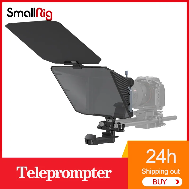 Smallrig teleprompter multifuncional 3646 portátil tablet/smartphone/dslr teleprompter para ipad para huawei para xiaomi