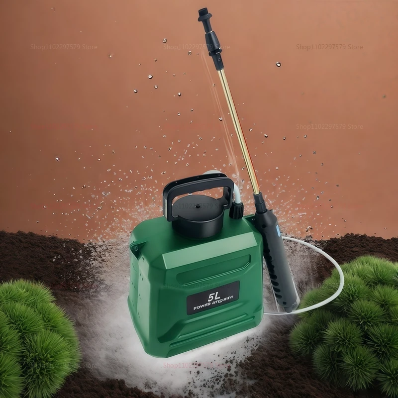 بخاخ حقيبة الظهر الزراعية سعة 5 لتر، رذاذ المبيدات الكهربائية ذات الضغط العالي للمزارع والحديقة #4