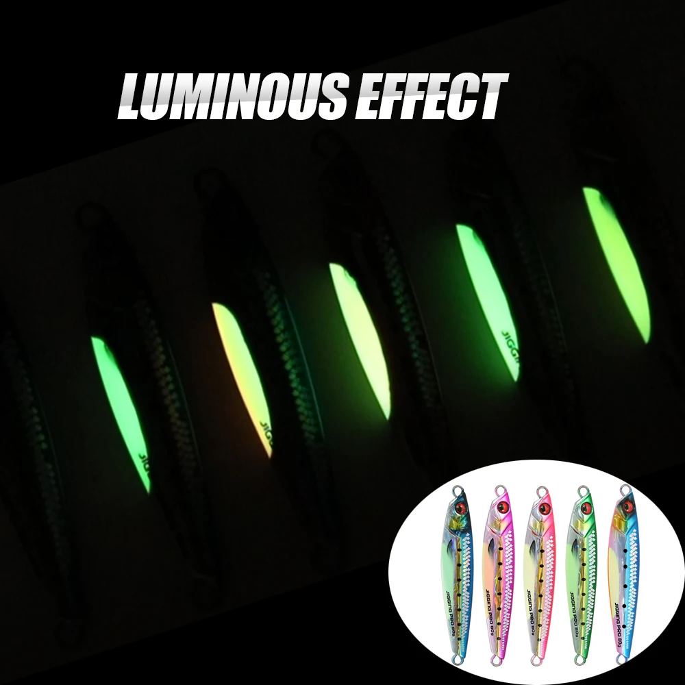 JIGGING PRO 40g 60g 80g Shore Jigging Lure 3D Print Real Scale Long Casting Metal Jigs Fishing Lure