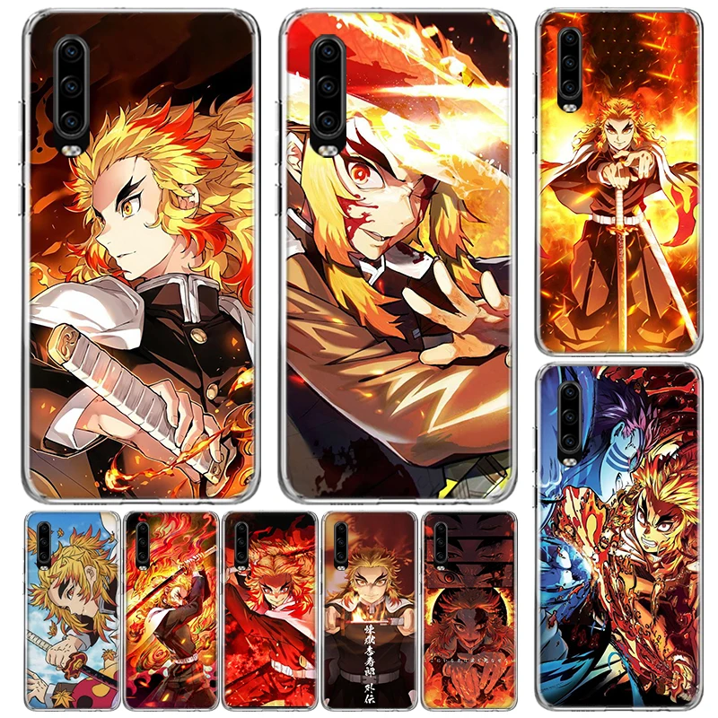 Demon Slayer Rengoku Kyoujurou Cover For Huawei P30 P40 P10 P20 Lite Phone Case Mate 20 10 Pro Y5 Y6 Y7 Y9S Print Customized Coq