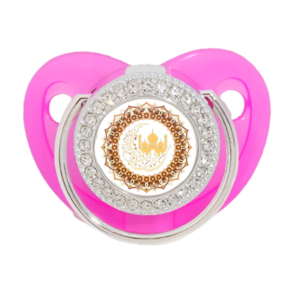 Muslim Print Newborn Pacifier Baby Teething Nipple Silicone Soother BPA Free Ramadan Gift Infant Chew Toy Newborn Gift Cute