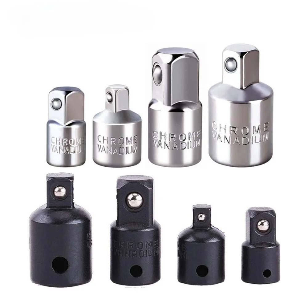 4 Pcs Socket Adapter Set Chrome Vanadium Steel 1/2-Inch 3/8-Inch And 1/4-Inch Drive Converters For Professional Mechanics Tools