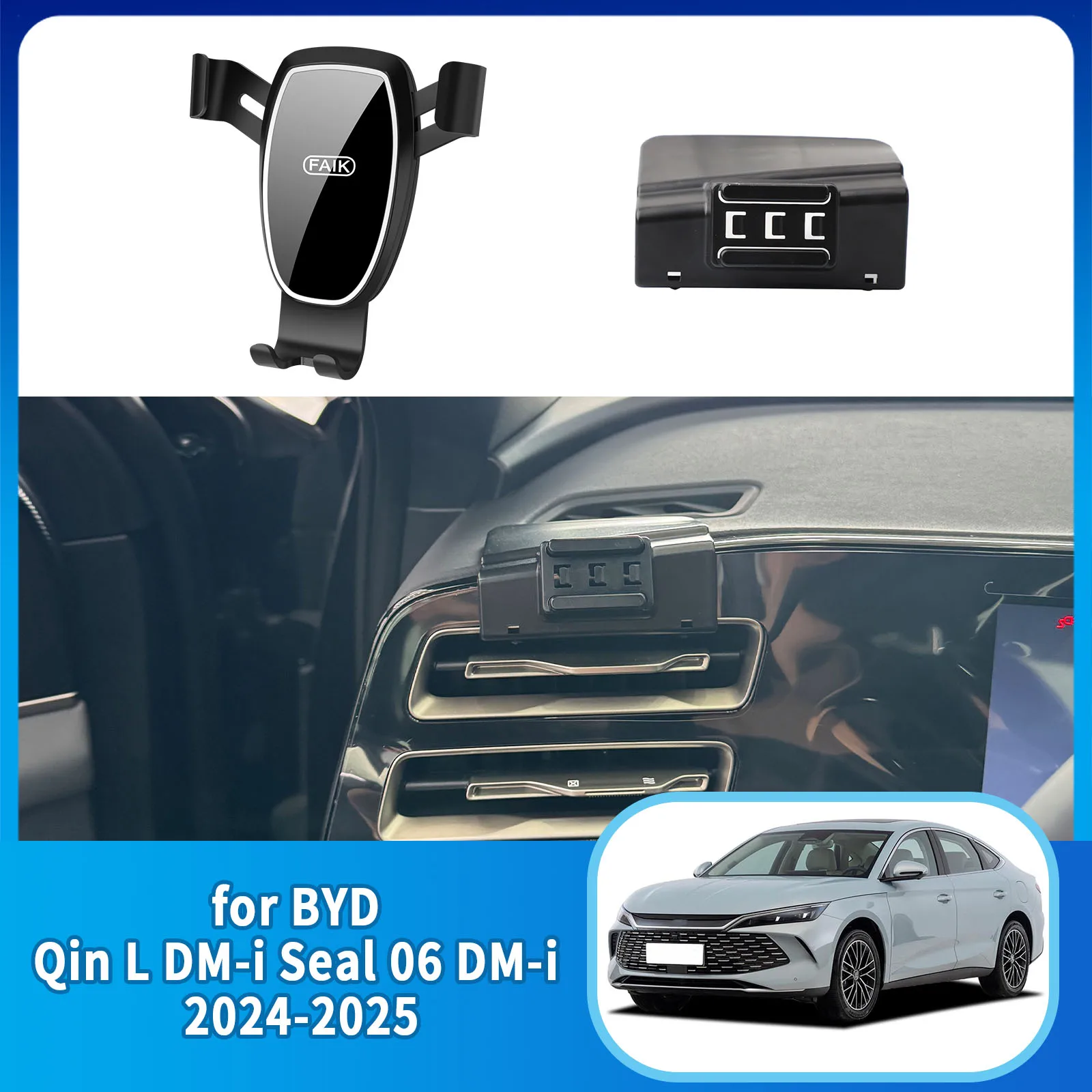 

Car Mobile Phone Holder GPS Bracket for BYD Qin L DM-i Seal 06 DM-i 2024 2025 Accessories Navigation Stand Auto