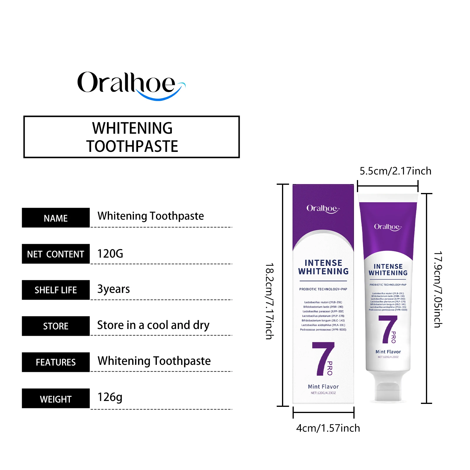 Intense Whitening Toothpaste Deep Cleaning For Sensitive Gums Fresh_voghion.com