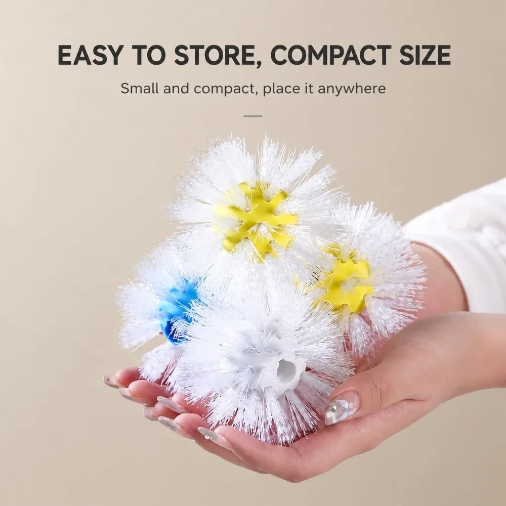 1PC No Installation Washing Machine Shoe Ball Spherical Shape Stiff Bristle Shoe Brush Ball Durable Bristles Quick Stain Removal