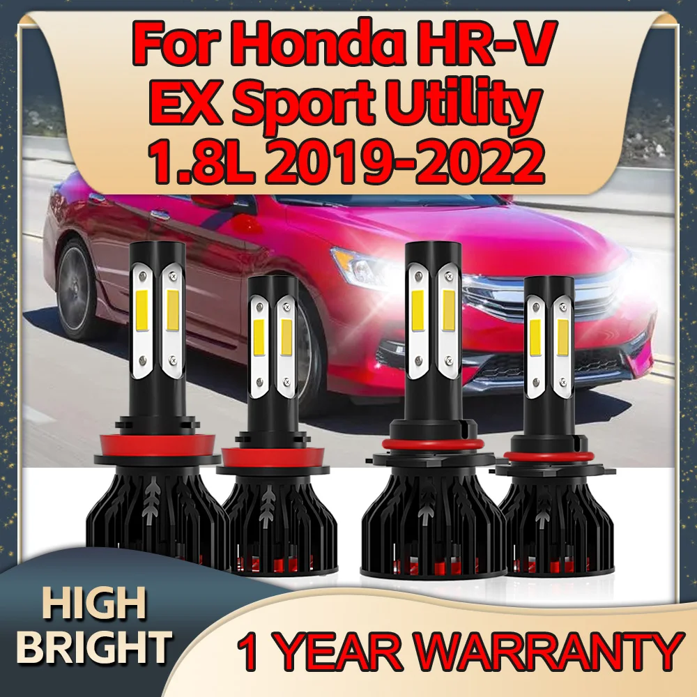 

LED 4Side Chip 30000LM Headlight Bulb 9005 H11 6000k White For Honda HRV EX Sport Utility 1.8L 2019 2020 2021 2022