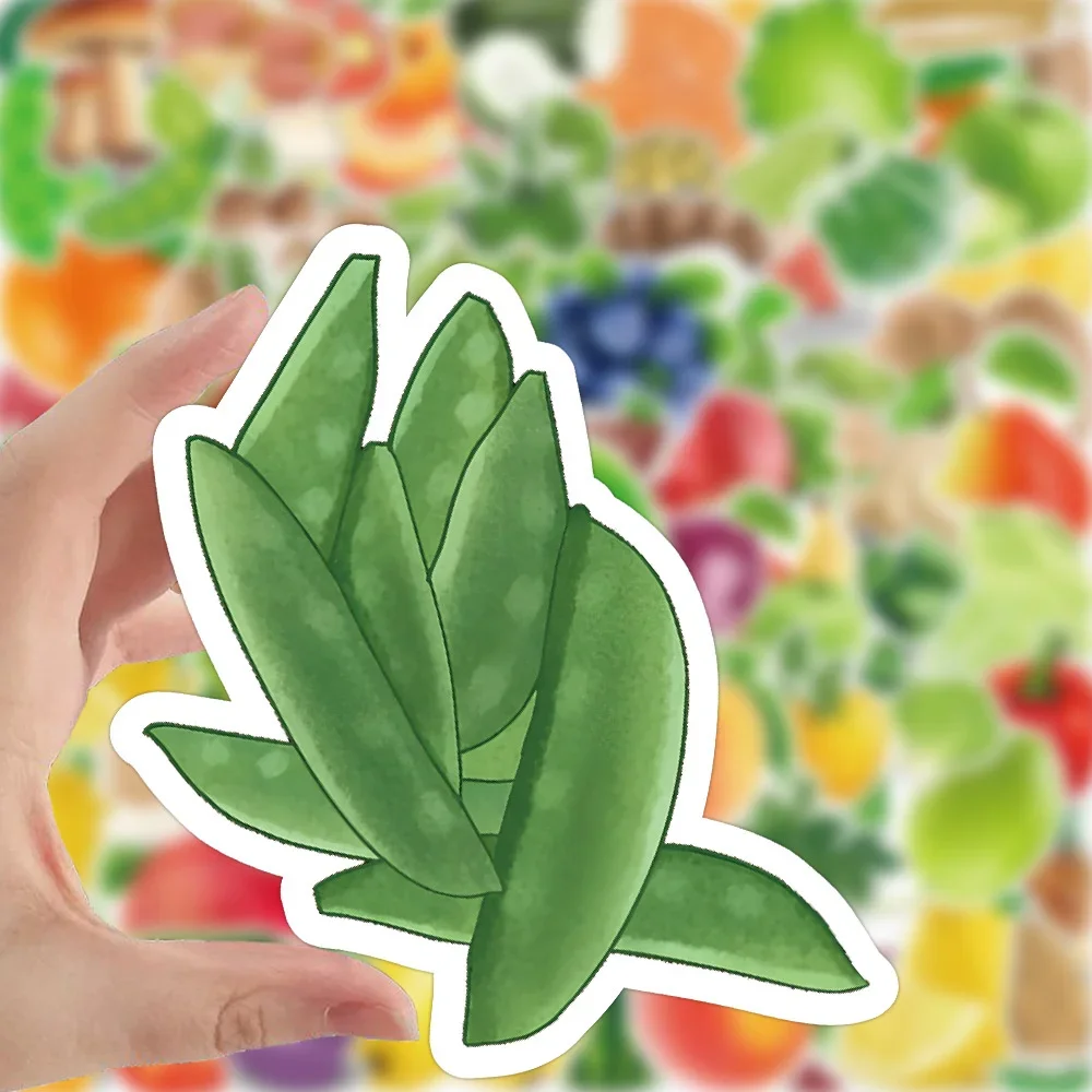 50PCS Cartoon Fruit and Vegetable Graffiti Waterproof Stickers Computer Creative Personalized Decoration Fashion