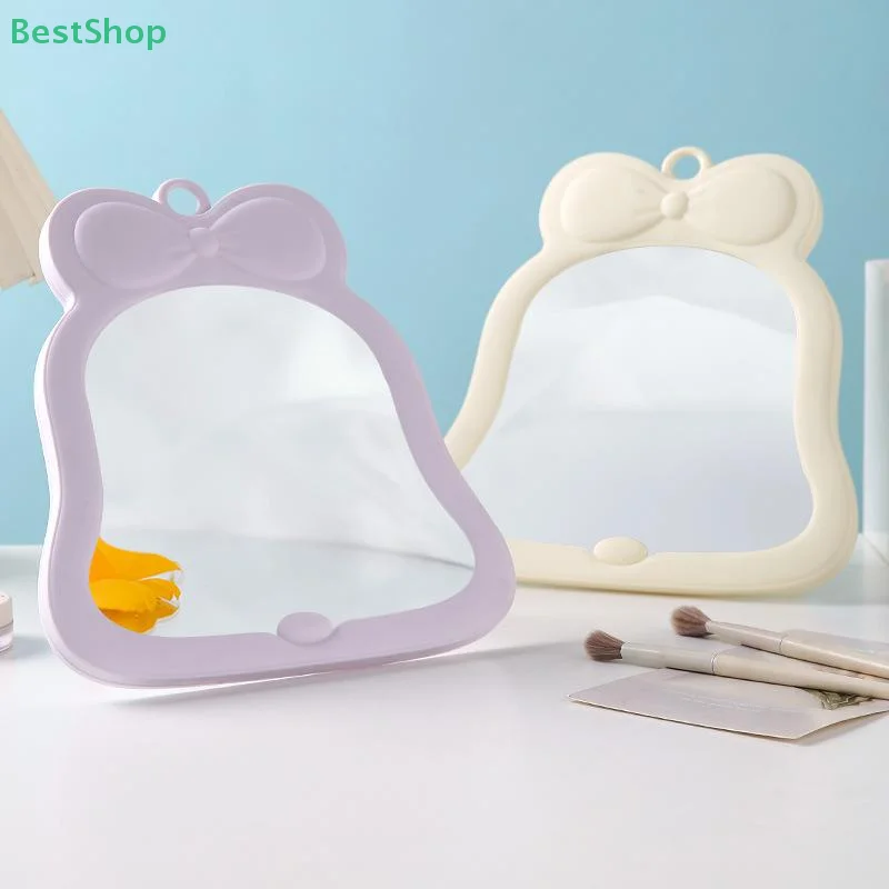 กระจกแต่งหน้าแบบตั้งโต๊ะ 1 ชิ้น ดีไซน์เรียบง่าย พกพาสะดวก กระจกแต่งหน้าแบบพับได้ สำหรับนักเรียน ขนาดกะทัดรัด น่ารัก พกใส่กระเป๋าได้