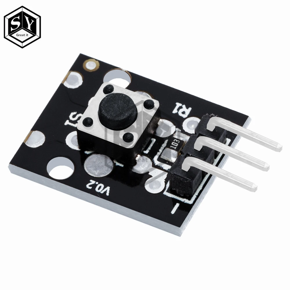 KY-004 3pin Button Key Switch Sensor Module for Arduino Diy Starter Kit 6*6*5mm 6x6x5mm KY004