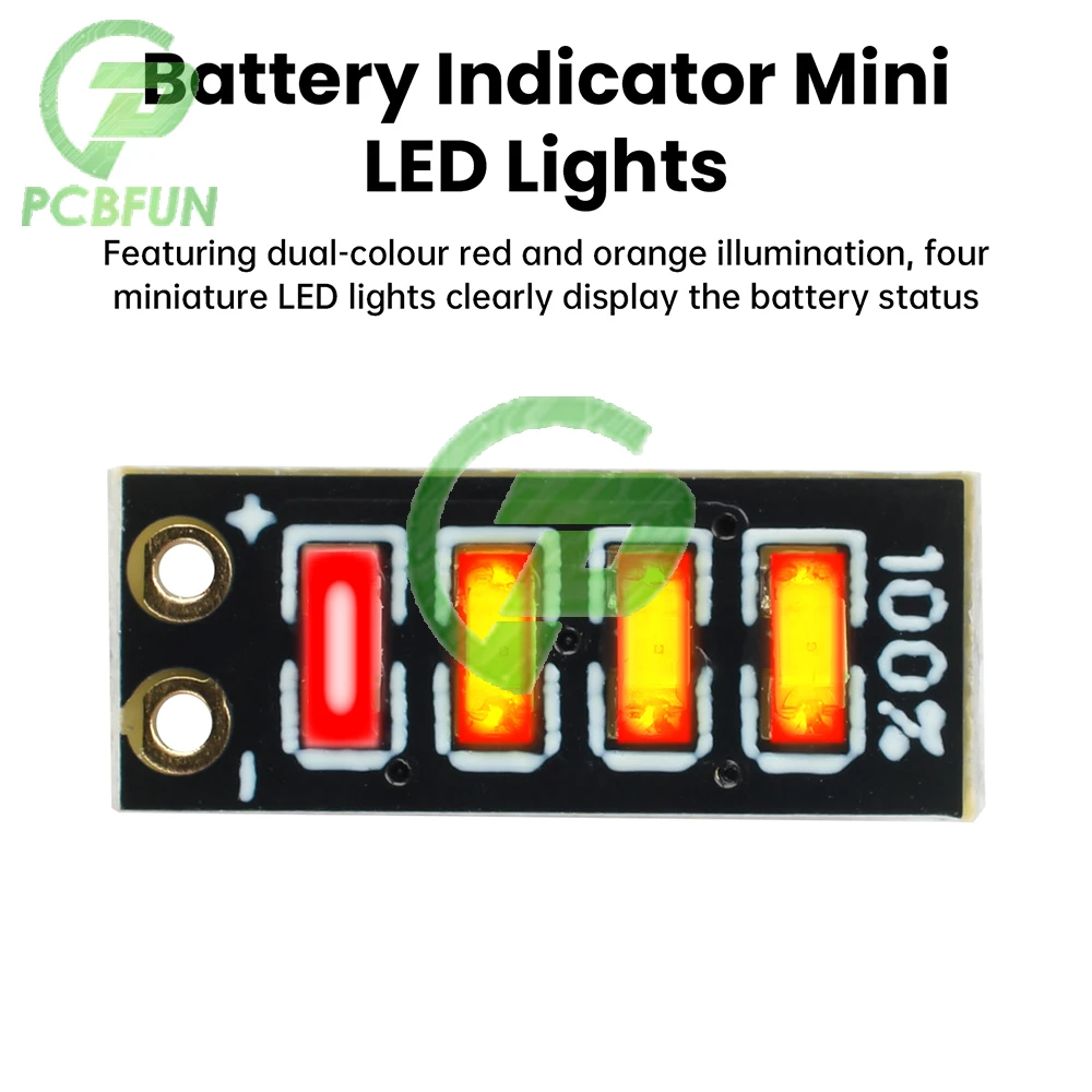 Mini Battery Level Indicator 1S/2S/3S Lithium Battery Capacity Board Power Metering Module with DC LED Display Light Indicator