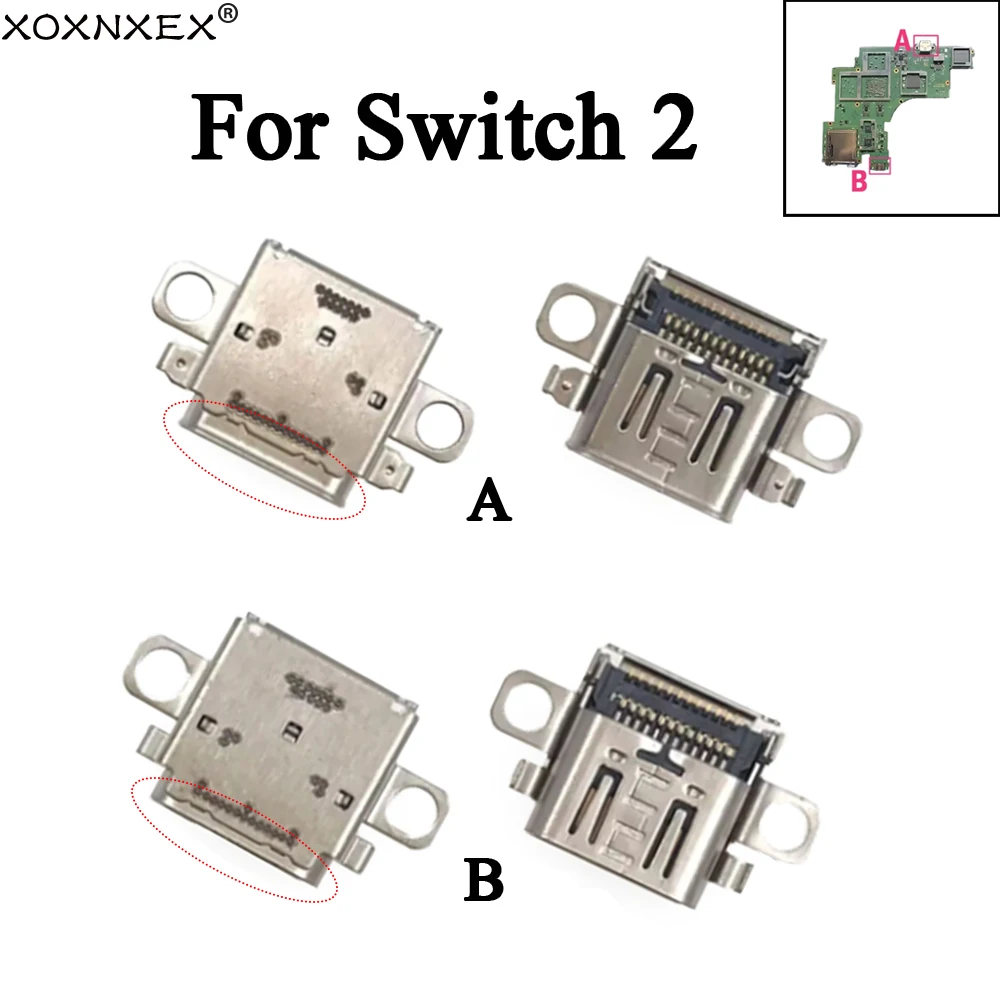 1/5/10pcs Nintend Switch 2 NS2 게임 콘솔 교체 인터페이스 유형-C USB 전원 커넥터 충전 포트 소켓 용 원본