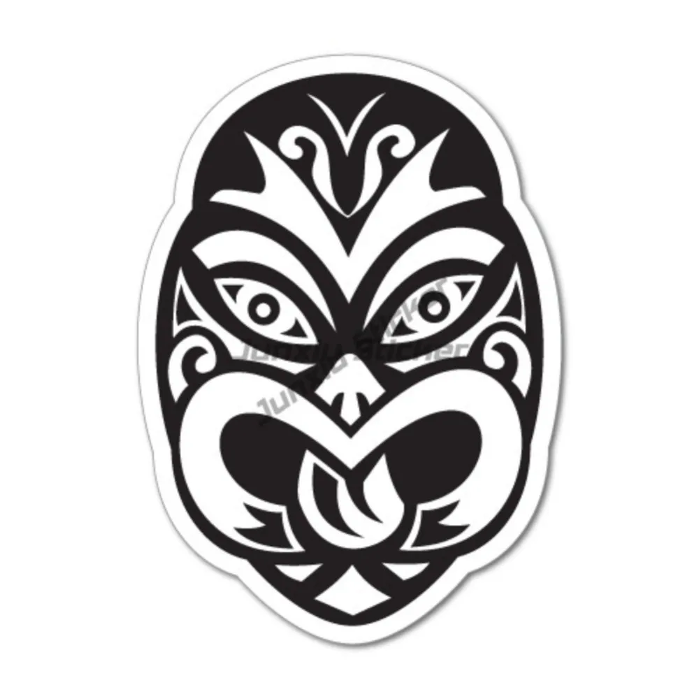 

Maori Tiki Mask New Zealand Fuel Cap Sticker NZ Kiwi Car Fern Decal Waterproof Outdoor For Suv