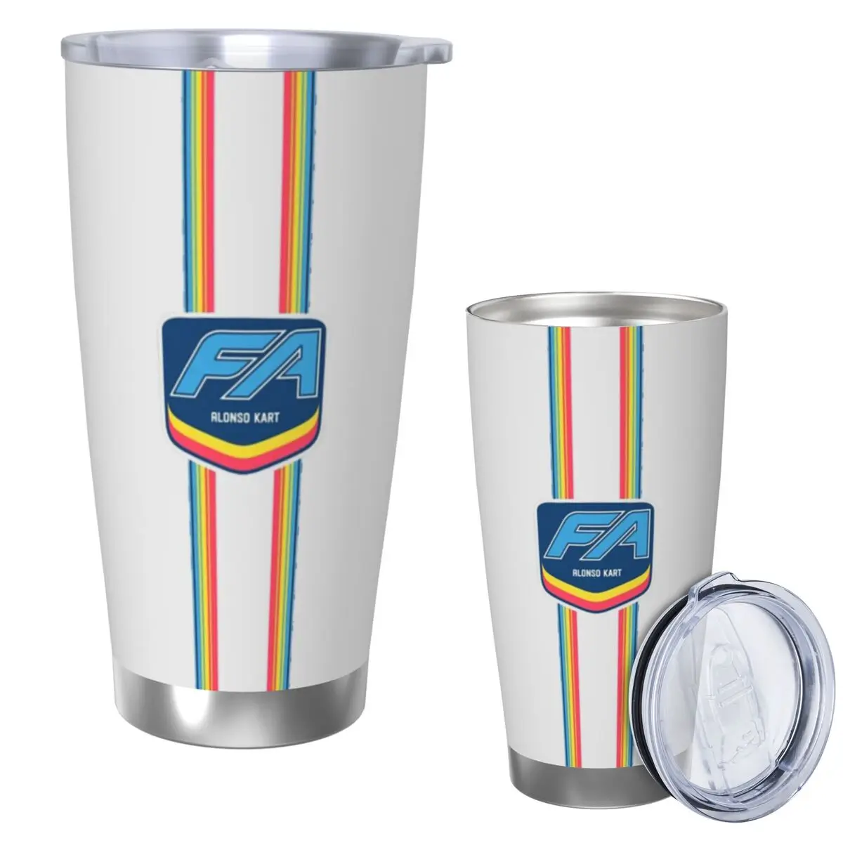 

Fa Alonso Kart Stainless Steel Tumbler Vacuum Insulated Mugs Thermal Cold Cups Straws With Lid 20oz
