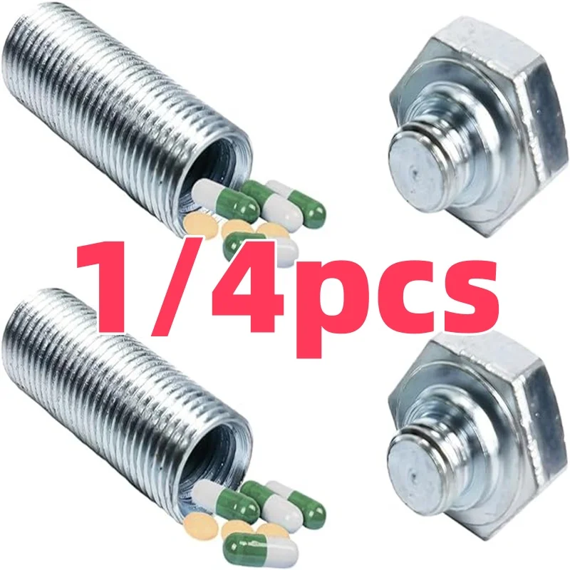 1/4PCS Creative Bolt Container Hidden Safe Nut And Screw Secret Security Storage Box Hide Storage Stash Jars Diversion Container